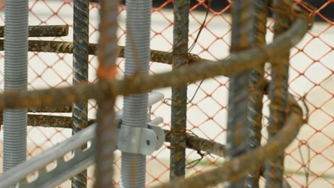 Rebar Frame Assembly Stock Footage 238861008