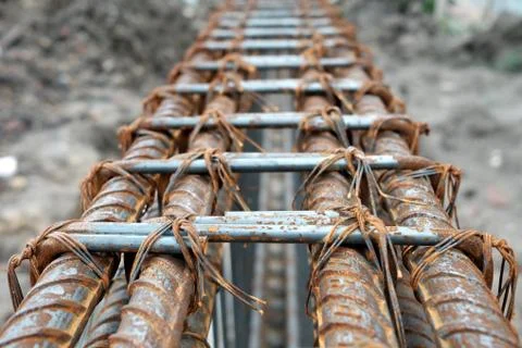 Rebar Steel Construction. Stock Photos