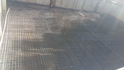 Rebars stacked on top of each other Stock Footage 154177325