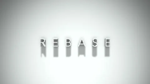 Rebase 3D title animation with shadows on a white background 库存影片 297022479