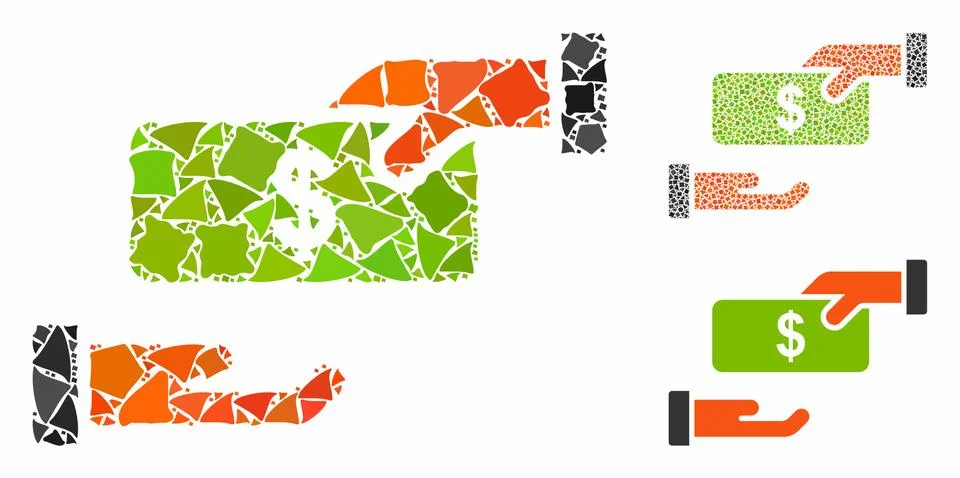 Rebate Mosaic Icon of Bumpy Items Stock Illustration