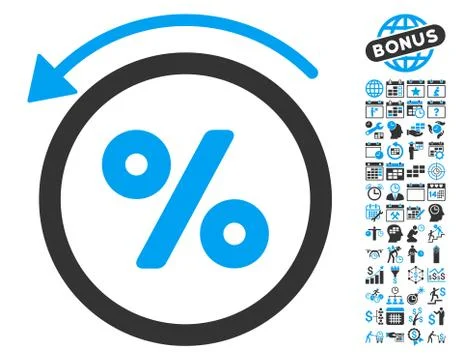 Rebate Percent Flat Vector Icon With Bonus Stock Illustration