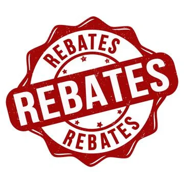 Rebates grunge rubber stamp Stock Illustration