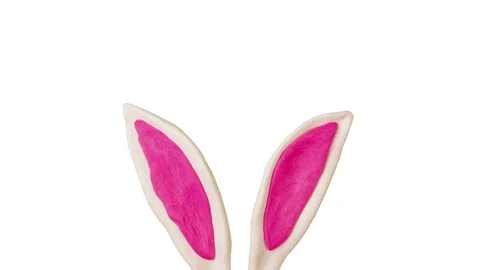 Rebbit ears. Alpha matte. 4K Stock Footage 72845092