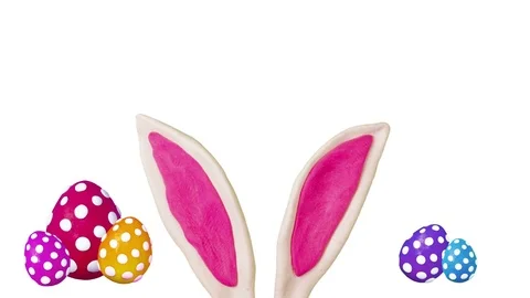 Rebbit ears. Alpha matte. 4K Stock Footage 72845124