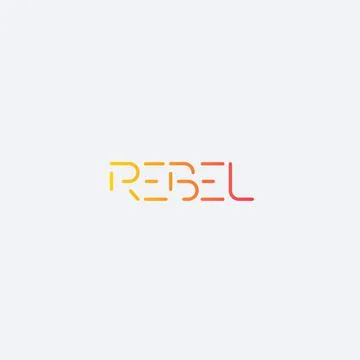 Rebel, minimal vector logo design Stock Illustration