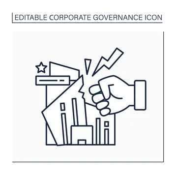 Rebels line icon Stock Illustration