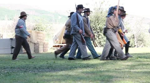Rebels Marching Stock Footage 10560031