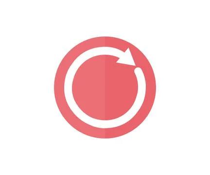 Reboot concept. Restarting technology. Technical updating logo design. Stock Illustration