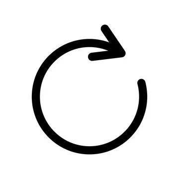 Reboot icon in a linear style. Vector. Stock Illustration