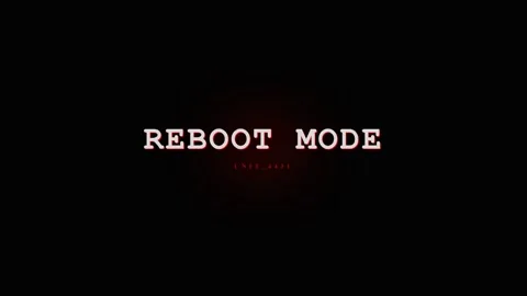 Reboot Mode Text Animation - Digital System Restart Screen Stock Footage 331568273