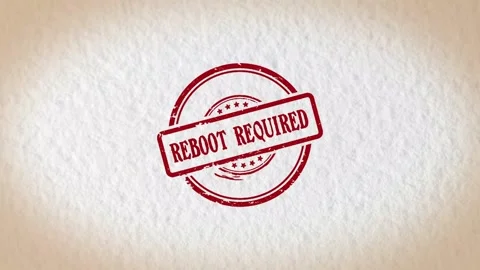 REBOOT REQUIRED stamp style word Stock Footage 319503778