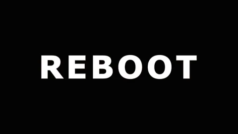 Reboot text glitch effect with digital distortion and vibrant color transit.. Stock-Footage 344037159