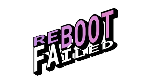 REBOOT vs FAILED, 3D Text Animation in Isometric View with Opposite Word Motion Stock Footage 314263855