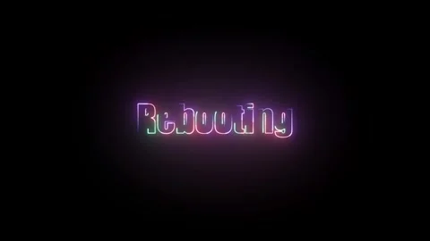 Rebooting Text Animation Stock Footage 324814977