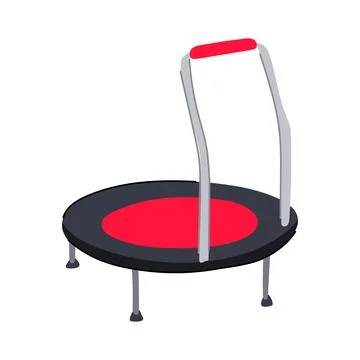 Rebound trampoline jumping cartoon vector illustration Stock Illustration