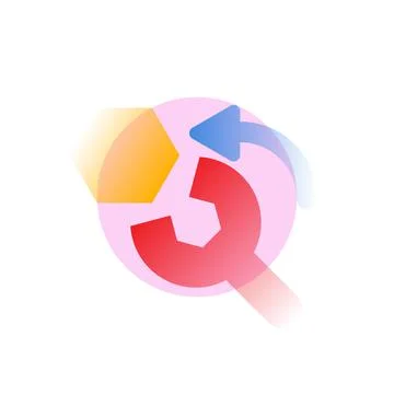 Rebrand. Vector icon in gradient style. Digital art Stock Illustration
