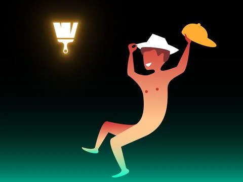 Rebranding. Vector composition in gradient style. Concept art Stock Illustration