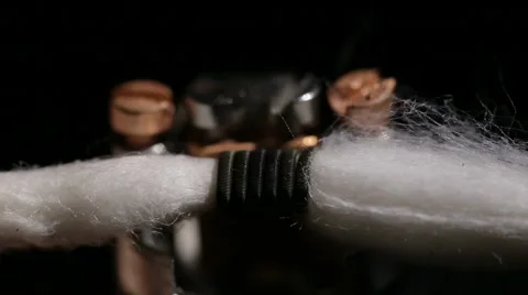 Rebuildable Dripping Vaping Atomizer Stock Footage 68175481