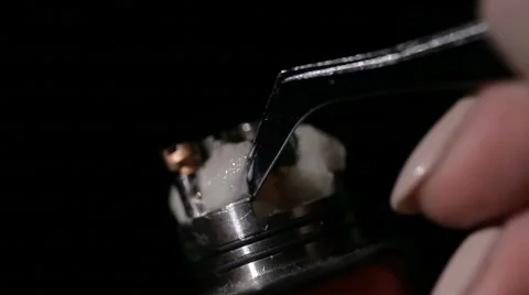 Rebuildable Dripping Vaping Atomizer Stock Footage 68175512