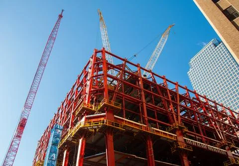 The rebuilding of Freedom Tower after the fall of Twin Towers Stock Photos