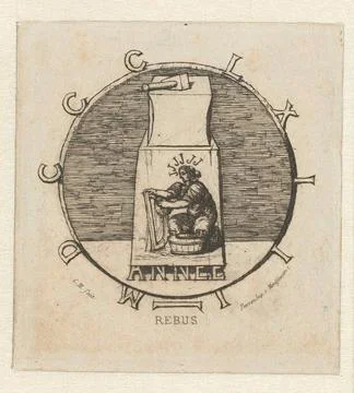 Rebus with different objects that together form the words Ci-Git La Vendet... Foto stock