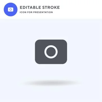 Rec Button icon vector, filled flat sign, solid pictogram isolated on white,  イラスト素材