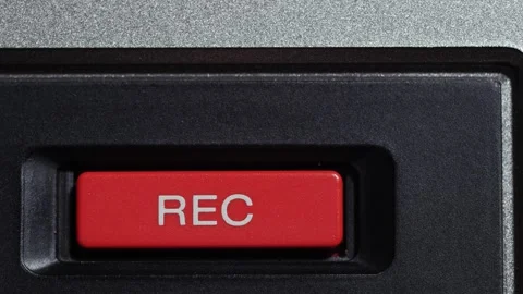 REC Button Pressed By Finger On Vintage Controller Stock Footage 333292154