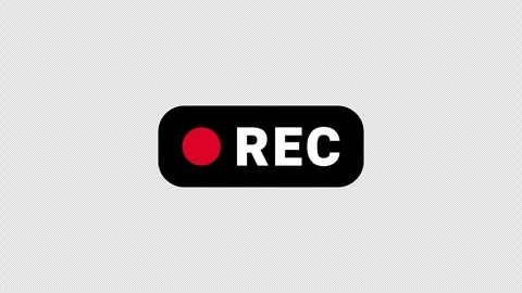 Rec icon button animation. Stockbeeldmateriaal 343672312