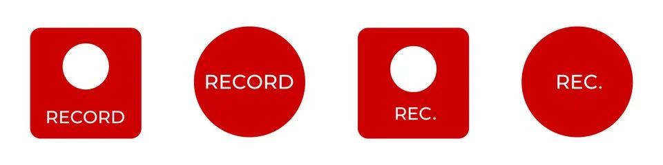 Rec indicator video record live. Video recording icon. Stock Illustration
