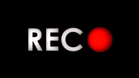 Rec message flashing dot Stock Illustration