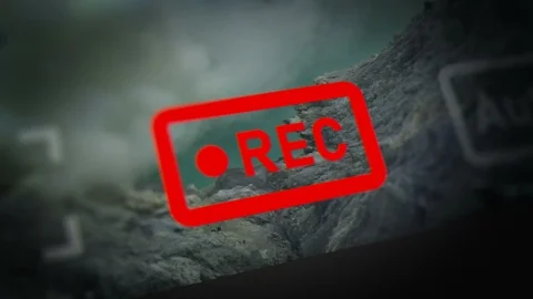 REC (Record) Label of Video Player Interface on Monitor Screen Stock Footage 118128378