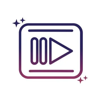 Rec video player button social media gradient style icon 스톡 일러스트