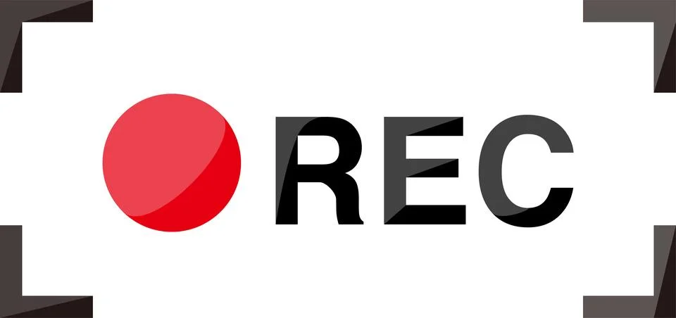 REC. video recording icon. Vector. Stock Illustration