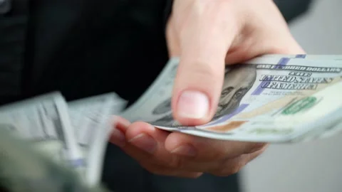 The recalculation of money.Close up Stock Footage 155926445