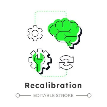 Recalibration modern linear concept icon Illustrazione stock