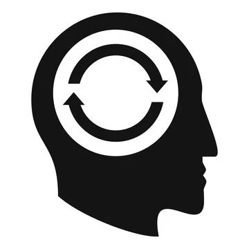 Recall memory icon simple vector. Care lost work Stock Illustration