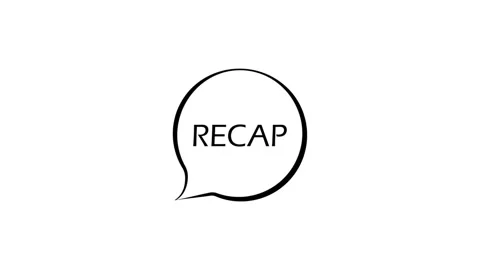 Recap text on white background Video stock 287937384