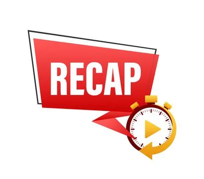 Recap, video play button replay. Watching on streaming. Vector stock Stock Illustration