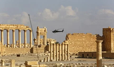 Recaptured archeological site of Palmyra, Syria - 04 Mar 2017 Stock Photos