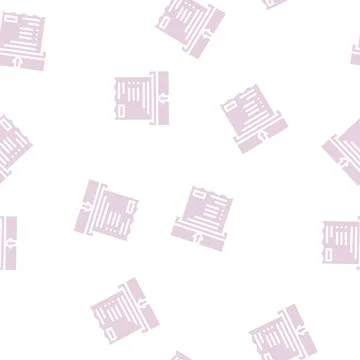 Receipt check glyph vector seamless pattern Stockillustratie