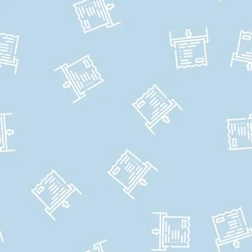 Receipt check line vector seamless pattern Stock Illustration