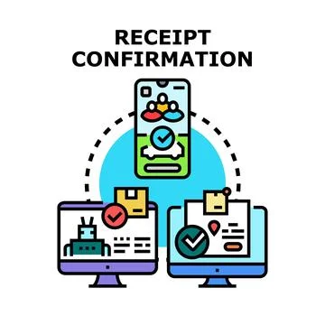 Receipt confirmation vector concept for online payment Stock Illustration