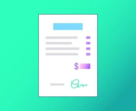Receipt document form Illustrazione stock