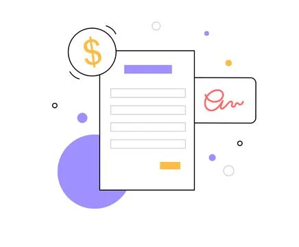 Receipt document form Illustrazione stock