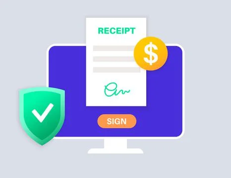 Receipt document form Stock Illustration