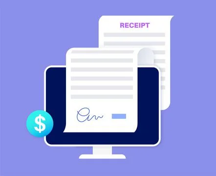 Receipt document form Illustrazione stock