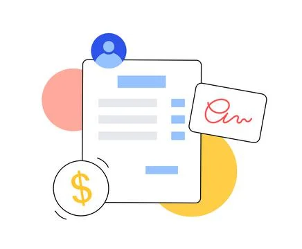 Receipt document form Illustrazione stock
