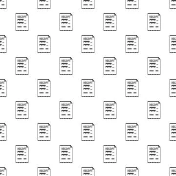 Receipt documents pattern for financial transactions background 스톡 일러스트