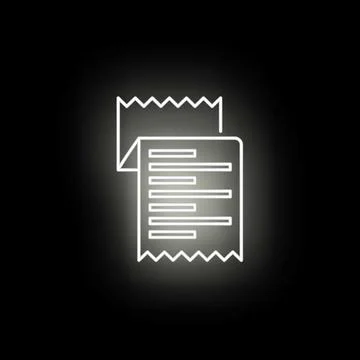 Receipt icon representing financial transaction document Stock-Illustration